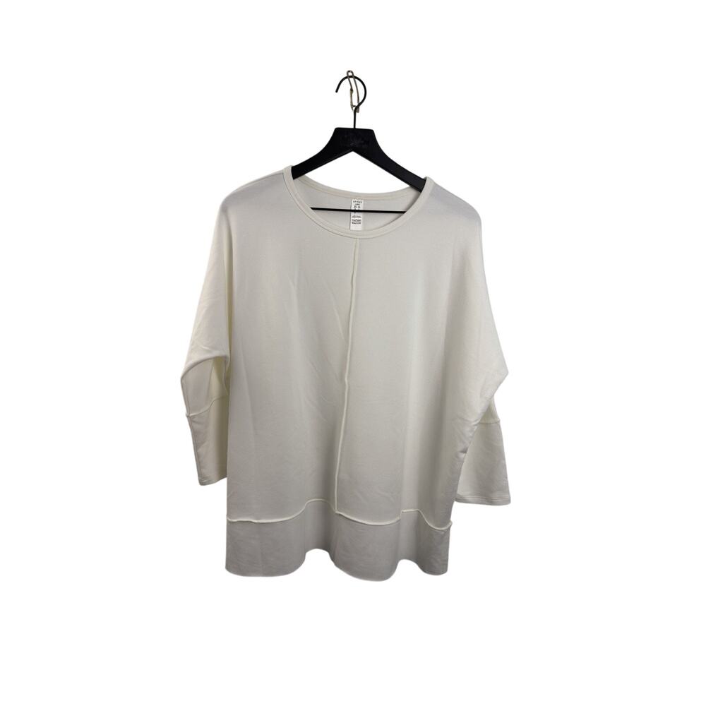 Spanx White Oversized Stretch Top Women's Sz Large